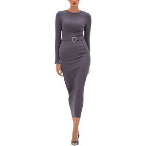 Bgl Womens  Midi Dress, Gray